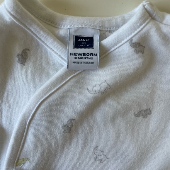 Janie and Jack elephant footie  Newborn size - Picture 2 of 2